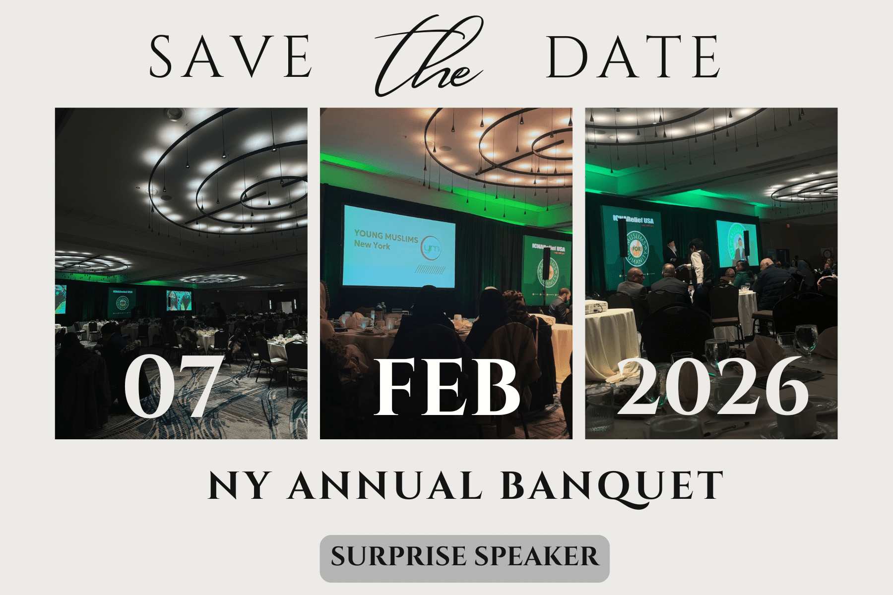 ICNA Relief New York Annual Banquet. Save the date